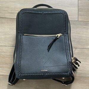 Calpak Black Backpack with Gold Zippers